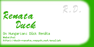 renata duck business card